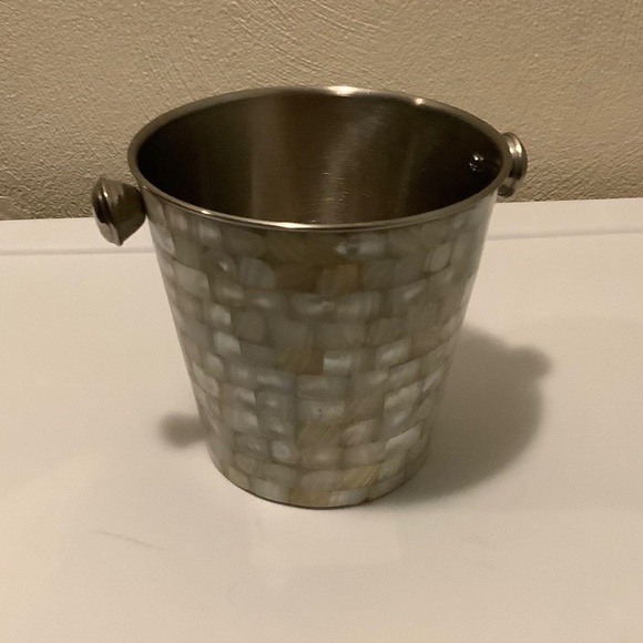 Other - Mother of Pearl Ice Bucket | Stainless Steel Wine & Champagne Chiller | Coastal